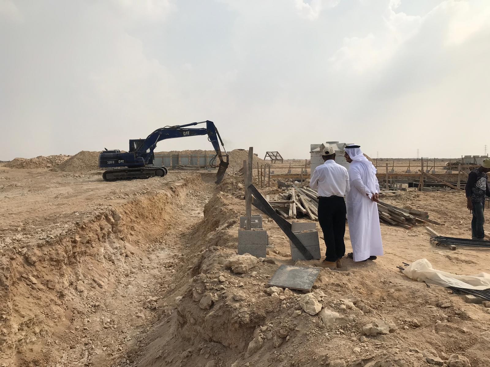 The CEO inspects the works of the North Mosque project